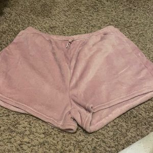 Fuzzy sleep shorts
